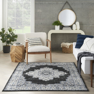 Nourison Passion PSN03 Black Ivory Area Rug Room Scene 2