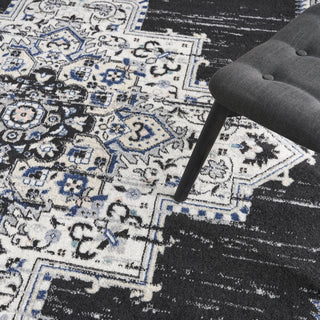 Nourison Passion PSN03 Black Ivory Area Rug Texture 2
