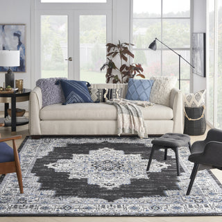 Nourison Passion PSN03 Black Ivory Area Rug Scene Image Feature