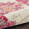 Nourison Passion PSN03 Ivory/Fuchsia Area Rug Corner Image