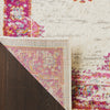 Nourison Passion PSN03 Ivory/Fuchsia Area Rug Corner Image
