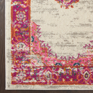 Nourison Passion PSN03 Ivory/Fuchsia Area Rug Detail Image