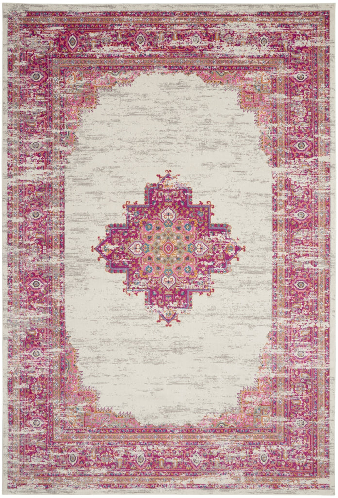 Nourison Passion PSN03 Ivory/Fuchsia Area Rug main image