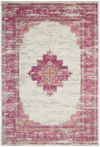 Nourison Passion PSN03 Ivory/Fuchsia Area Rug main image