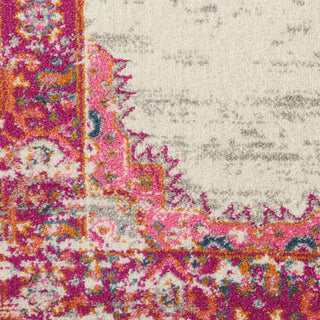 Nourison Passion PSN03 Ivory/Fuchsia Area Rug Swatch Image