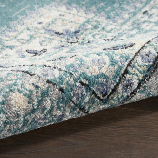 Nourison Passion PSN03 Turquoise Grey Area Rug Detail