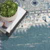 Nourison Passion PSN03 Turquoise Grey Area Rug Close Up