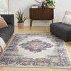 Nourison Passion PSN03 Ivory Blue Area Rug Room Image