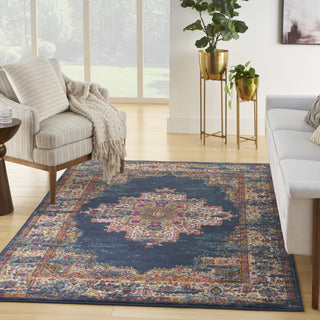 Nourison Passion PSN03 Navy Area Rug Room Image