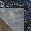 Nourison Passion PSN10 Light Blue Black Area Rug Corner Image