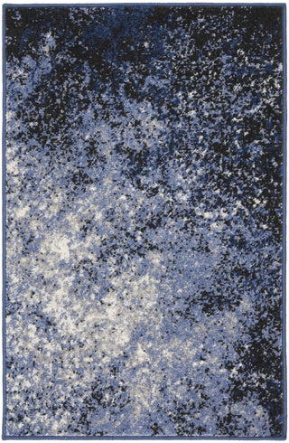 Nourison Passion PSN10 Light Blue Black Area Rug Main Image