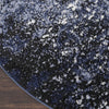 Nourison Passion PSN10 Light Blue Black Area Rug Detail Image