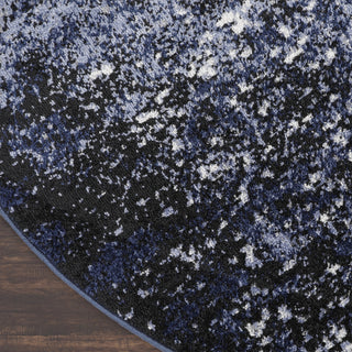 Nourison Passion PSN10 Light Blue Black Area Rug Detail Image