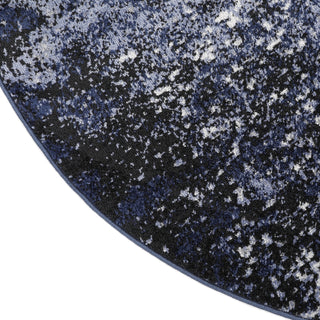 Nourison Passion PSN10 Light Blue Black Area Rug Texture Image