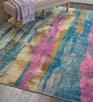 Nourison Passion PSN16 Grey/Multi Area Rug Corner Image