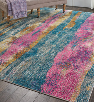 Nourison Passion PSN16 Grey/Multi Area Rug Corner Image