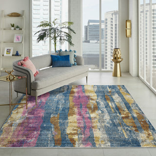 Nourison Passion PSN16 Grey/Multi Area Rug Room Image Feature