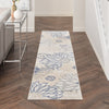 Nourison Passion PSN17 Ivory Grey Blue Area Rug Corner Image