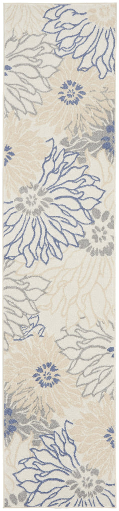 Nourison Passion PSN17 Ivory Grey Blue Area Rug main image