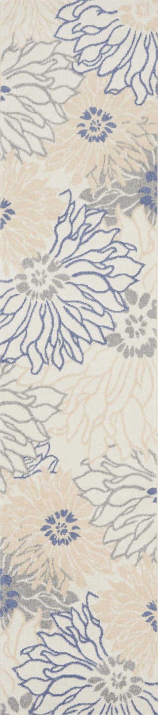 Nourison Passion PSN17 Ivory Grey Blue Area Rug Main Image