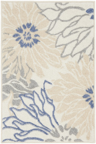 Nourison Passion PSN17 Ivory Grey Blue Area Rug Main Image