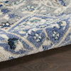 Nourison Passion PSN22 Grey Beige Area Rug Corner Image