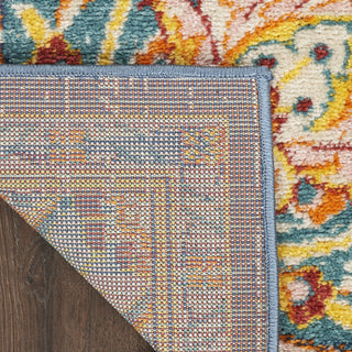 Nourison Passion PSN22 Navy Multicolor Area Rug Corner Image