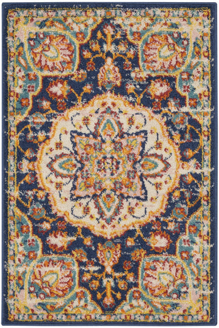 Nourison Passion PSN22 Navy Multicolor Area Rug Main Image