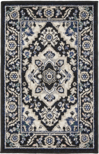 Nourison Passion PSN33 Black Ivory Area Rug Main Image