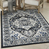 Nourison Passion PSN33 Black Ivory Area Rug Corner Image