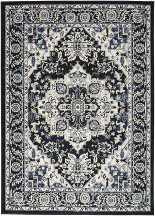 Nourison Passion PSN33 Black Ivory Area Rug Main Image