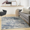 Nourison Passion PSN36 Ivory/Teal Area Rug Room Image