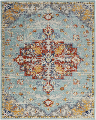 Nourison Passion PSN52 Aqua Multicolor Area Rug main image