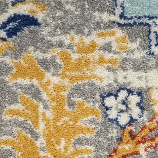 Nourison Passion PSN52 Aqua Multicolor Area Rug Swatch Image