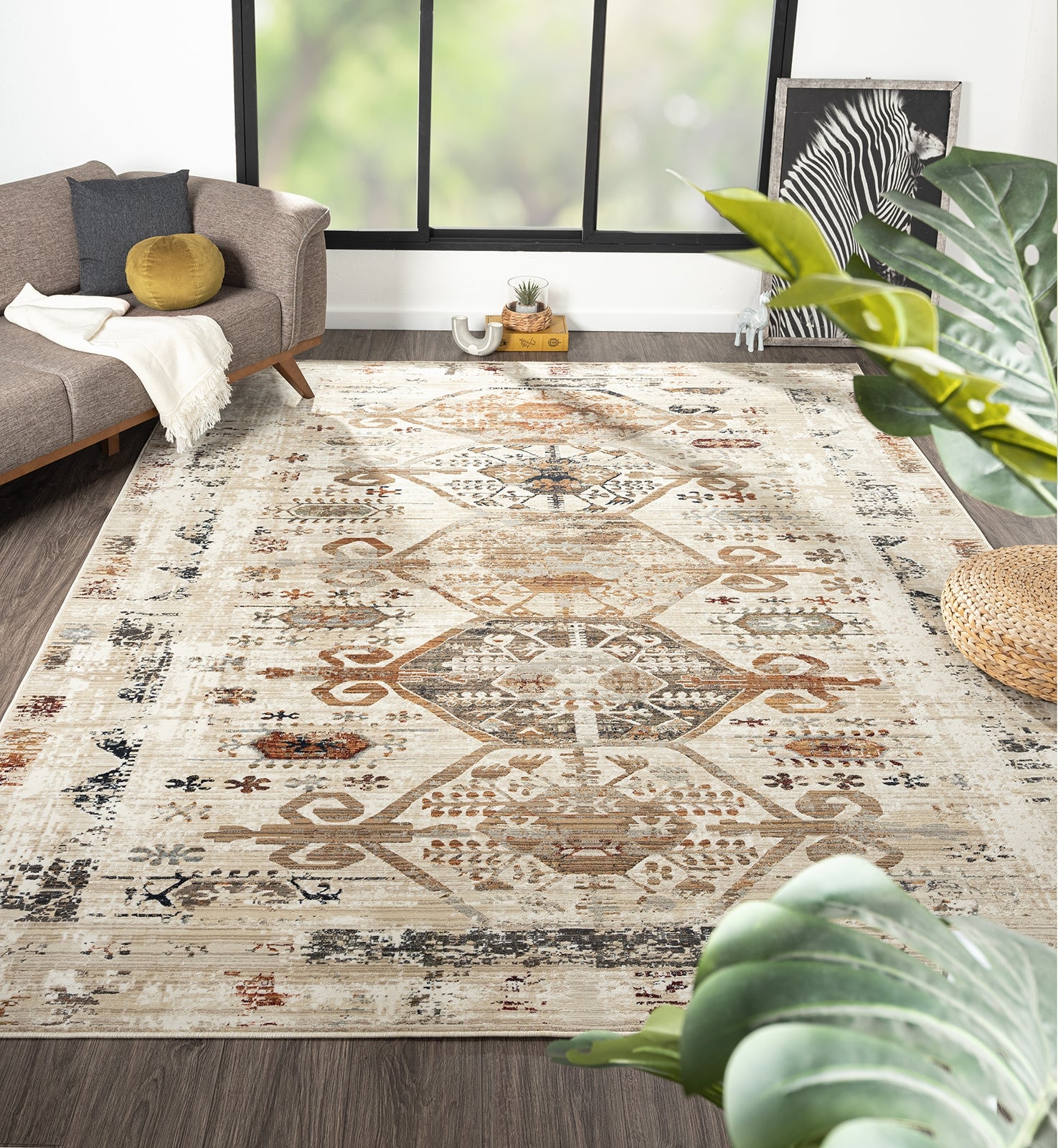 Kalaty Petra PT1110 Beige Area Rug main image