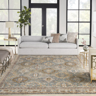 Nourison Petra PTR01 Blue Area Rug Room Image Feature