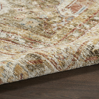 Nourison Petra PTR01 Green Area Rug Corner Image
