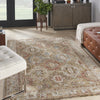 Nourison Petra PTR01 Green Area Rug Corner Image
