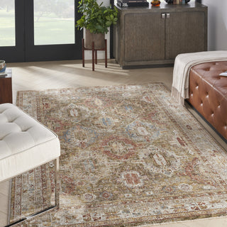 Nourison Petra PTR01 Green Area Rug Corner Image