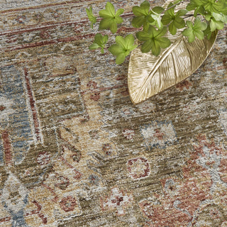 Nourison Petra PTR01 Green Area Rug Corner Image