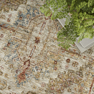 Nourison Petra PTR01 Ivory/Multi Area Rug Corner Image