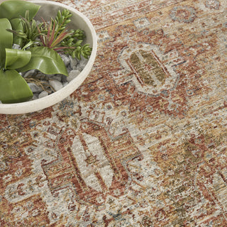 Nourison Petra PTR01 Rust Area Rug Corner Image