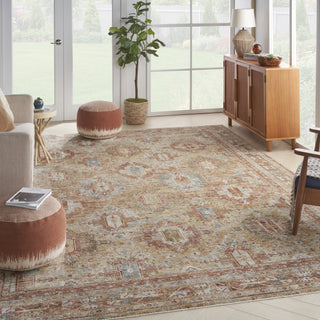 Nourison Petra PTR01 Rust Area Rug Corner Image