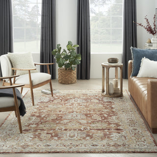 Nourison Petra PTR02 Rust Area Rug Room Image Feature