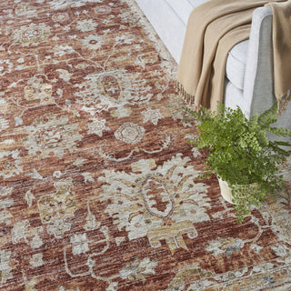 Nourison Petra PTR02 Rust Area Rug Corner Image