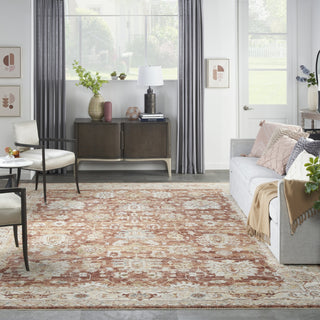 Nourison Petra PTR02 Rust Area Rug Room Image Feature