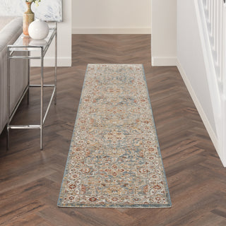 Nourison Petra PTR03 Blue Area Rug Corner Image