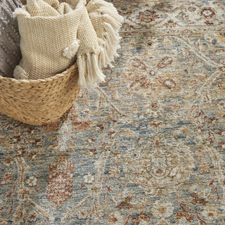 Nourison Petra PTR03 Blue Area Rug Corner Image