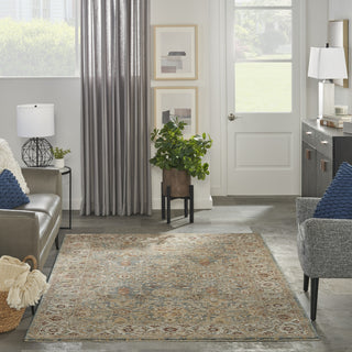 Nourison Petra PTR03 Blue Area Rug Room Image Feature