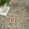 Nourison Petra PTR03 Blue Area Rug Corner Image